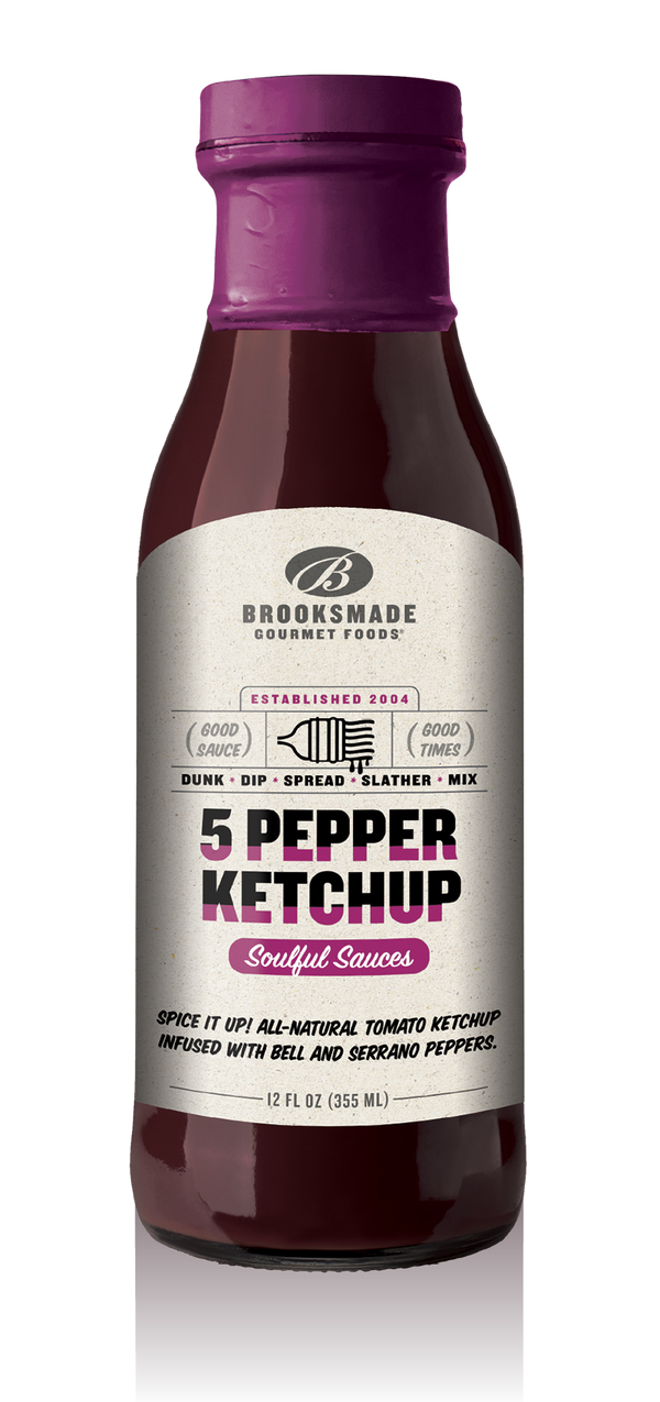 5 Pepper Ketchup Soulful Sauces 12 oz Unit