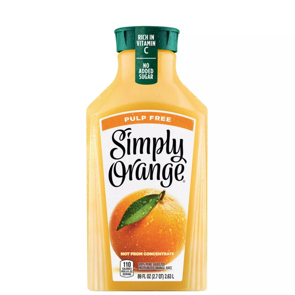 Simply Orange Pulp Free Juice 89oz
