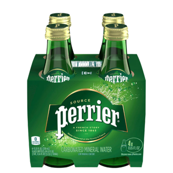 Perrier Sparkling Water 4pk Btl 330ml