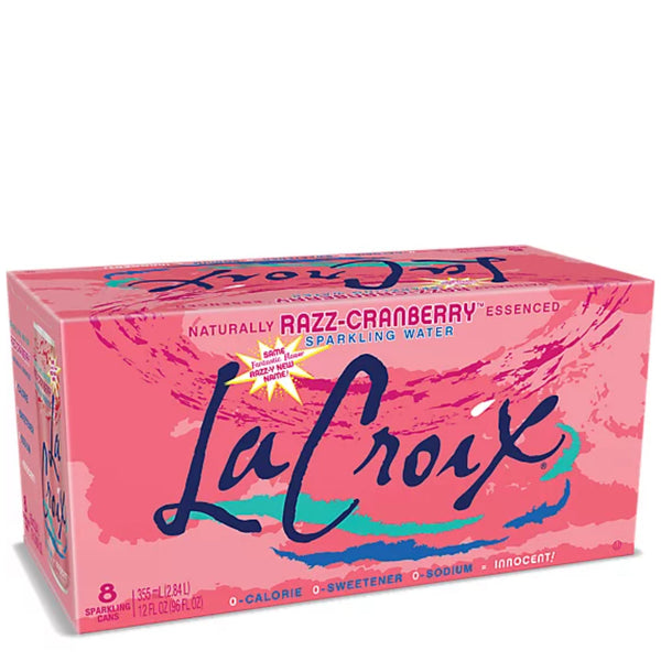 LaCroix Cran Raspberry Sparkling Water 8pkc 12oz