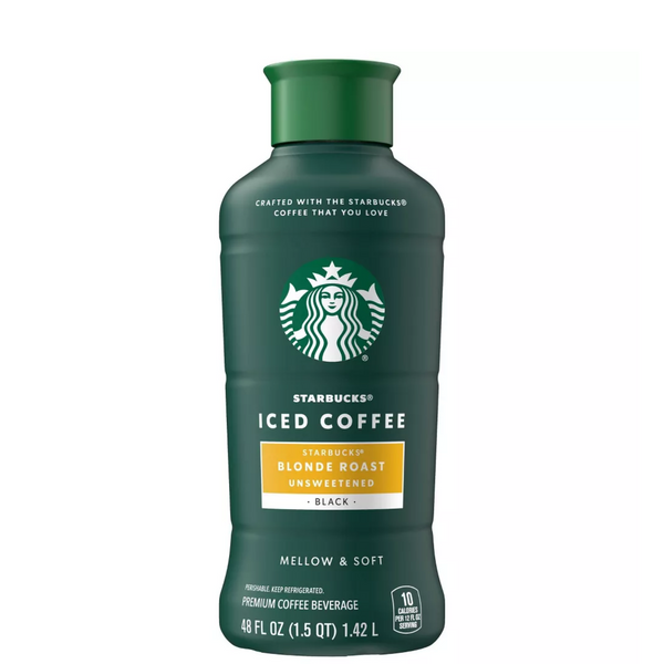 Starbucks Unsweetened Blonde Roast Iced Coffee 48oz