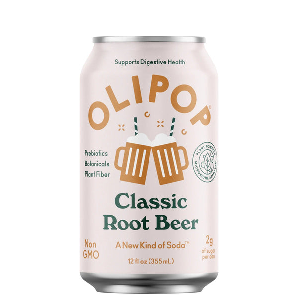 OLIPOP Classic Root Beer Prebiotic Soda 12oz