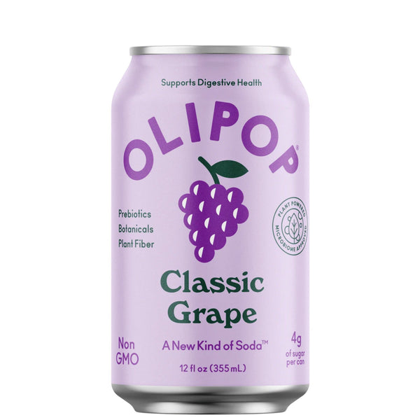 OLIPOP Classic Grape Prebiotic Soda 12oz