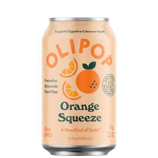 OLIPOP Orange Squeeze Prebiotic Soda 12oz