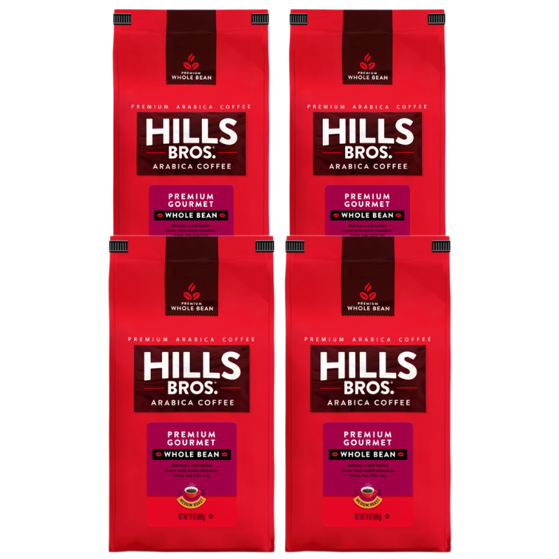 Hills Bros Arabica coffee - 4 oz - pack of 4. Product Name: Premium Gourmet - Medium Roast - Whole Bean - Premium Arabica Brand Name: Hills Bros. Coffee
